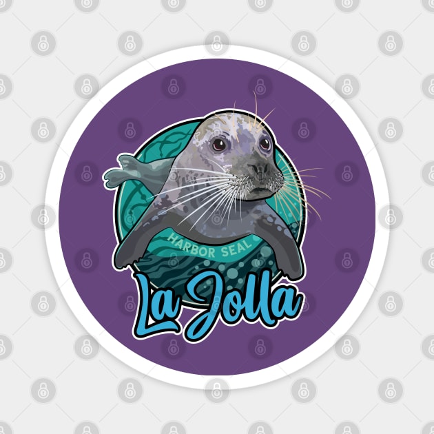 Pacific Harbor Seal La Jolla California Magnet by SuburbanCowboy